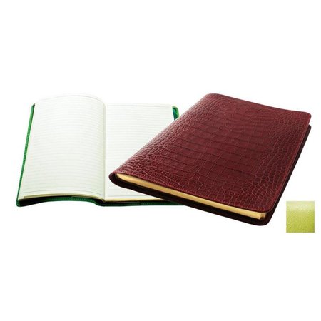 RAIKA 75in x 10in Desk Lined Journal with Map Lime RO 141 LIME